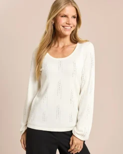 New Pullover mit Strassbesatz Strickware