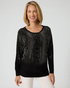 Best Pullover mit Strass-Schlange Strickware