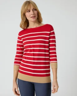 Pullover mit Streifen Strickware