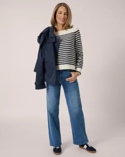 Sale Pullover mit Streifen Strickware