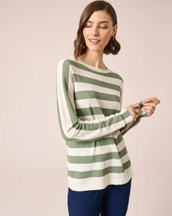 Outlet Pullover mit Streifen Strickware