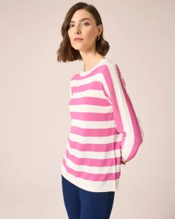 Outlet Pullover mit Streifen Strickware