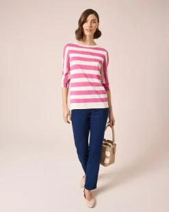 Outlet Pullover mit Streifen Strickware