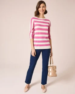 Outlet Pullover mit Streifen Strickware