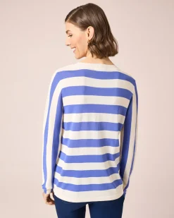 Outlet Pullover mit Streifen Strickware