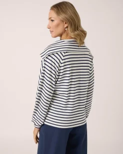 Sale Pullover mit Streifen & Kragen Shirts & Tops