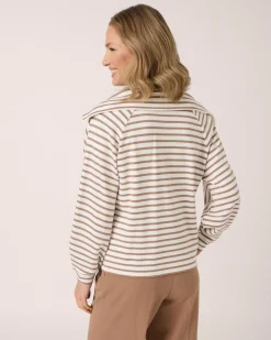 Sale Pullover mit Streifen & Kragen Shirts & Tops