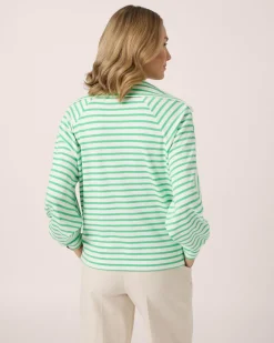 Sale Pullover mit Streifen & Kragen Shirts & Tops