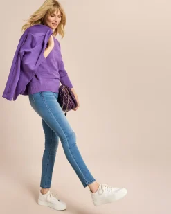 Discount Pullover mit Struktur-Streifen Strickware