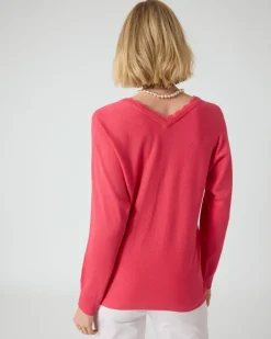 Hot Pullover mit tiefem V-Ausschnitt Strickware