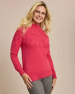 Sale Pullover mit tonalem Strickmuster Strickware
