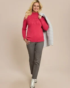 Sale Pullover mit tonalem Strickmuster Strickware