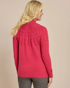 Sale Pullover mit tonalem Strickmuster Strickware