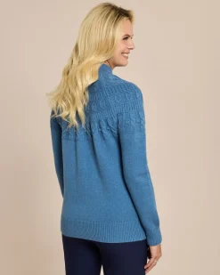 Sale Pullover mit tonalem Strickmuster Strickware