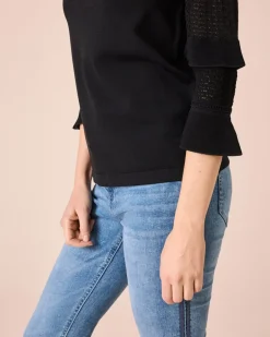 Outlet Pullover mit Volants Strickware