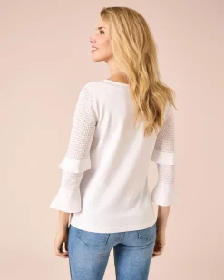 Outlet Pullover mit Volants Strickware