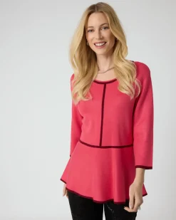 Hot Pullover mit Volant-Saum Strickware