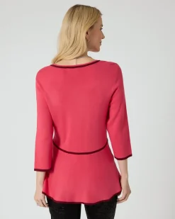 Hot Pullover mit Volant-Saum Strickware