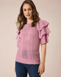 Outlet Pullover mit weiten Ärmeln Strickware
