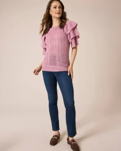 Outlet Pullover mit weiten Ärmeln Strickware