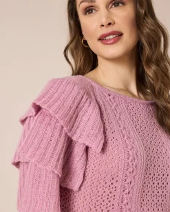 Outlet Pullover mit weiten Ärmeln Strickware