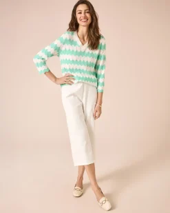 Sale Pullover mit Zick-Zack-Muster Strickware