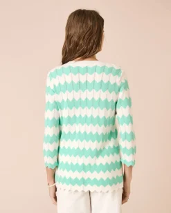 Sale Pullover mit Zick-Zack-Muster Strickware