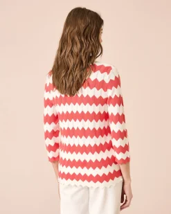 Sale Pullover mit Zick-Zack-Muster Strickware