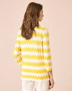 Sale Pullover mit Zick-Zack-Muster Strickware