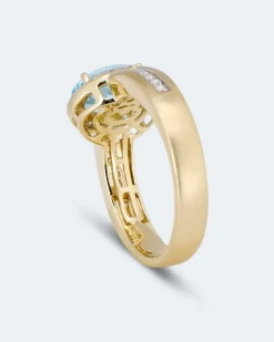 Outlet Ring mit Aquamarin & Brillanten Ringe