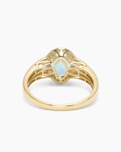 Clearance Ring mit Aquamarin & Diamanten Ringe