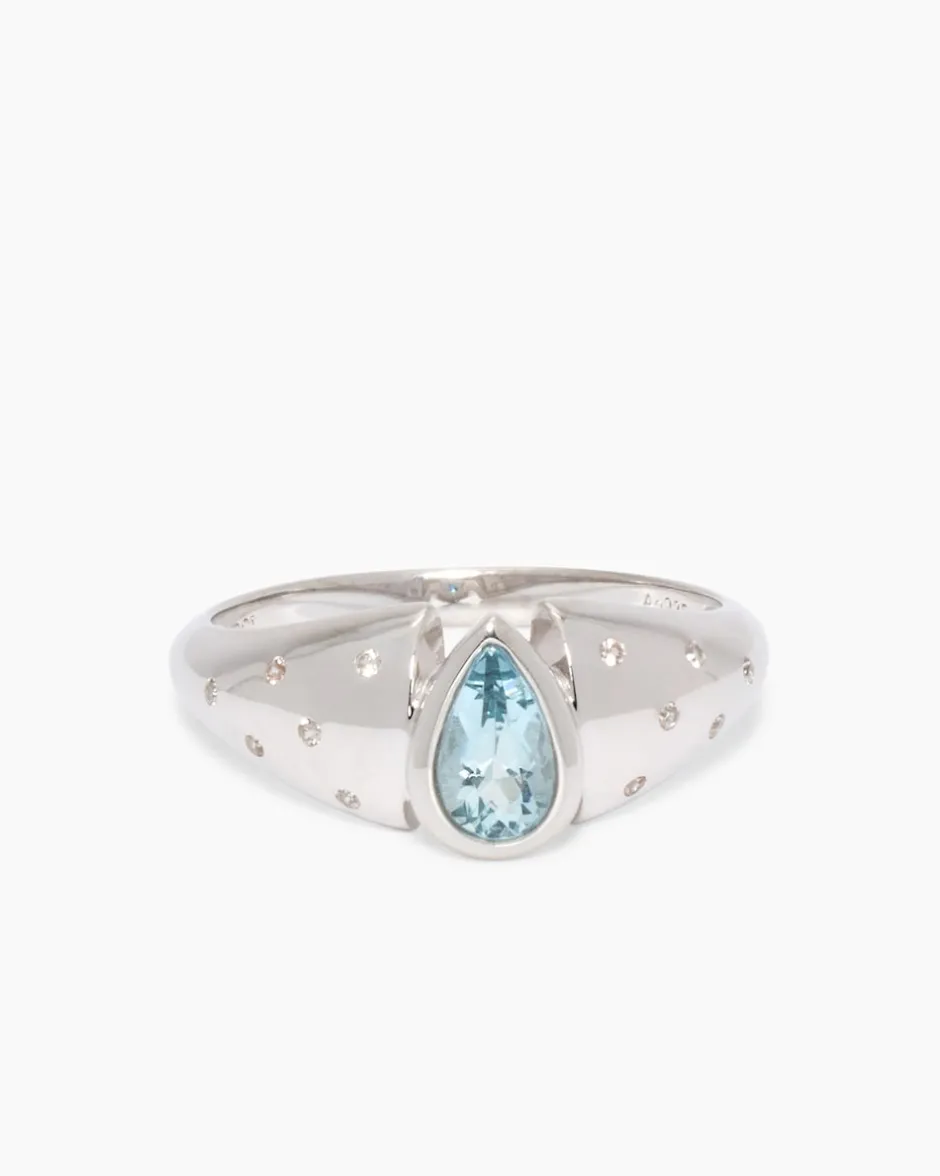 Outlet Ring mit Aquamarin und Zirkon Ringe