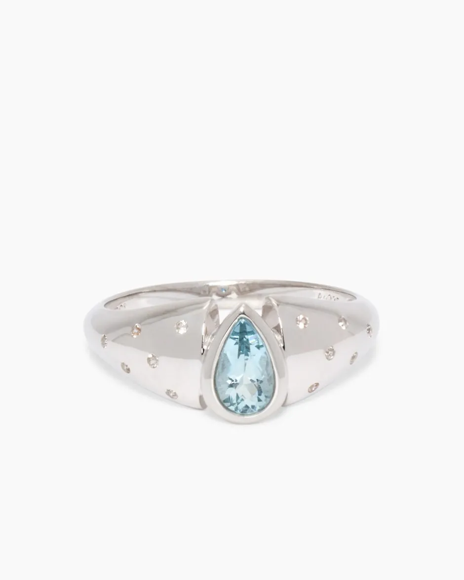 Outlet Ring mit Aquamarin und Zirkon Ringe