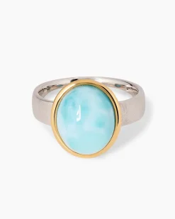 Hot Ring mit Larimar Ringe
