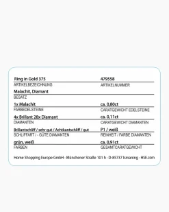 Hot Ring mit Malachit und Diamant Ringe