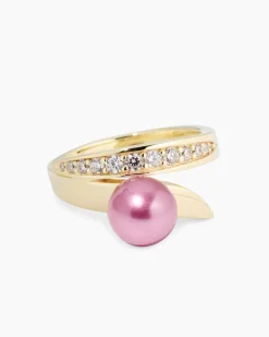 Discount Ring mit MK-Perle 8 mm und Zirkonia Ringe