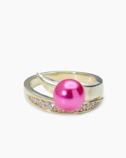 Hot Ring mit MK-Perle 8 mm und Zirkonia Ringe