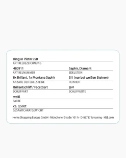 Discount Ring mit Montana Saphir und Brillanten Ringe