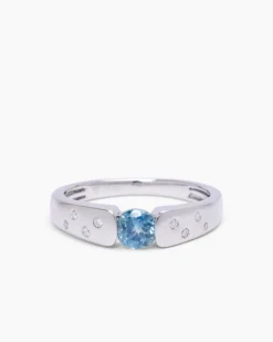 Discount Ring mit Montana Saphir und Brillanten Ringe