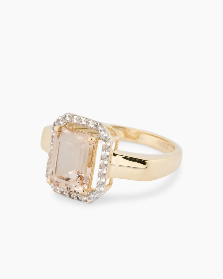 Ring mit Morganit und Zirkon Ringe