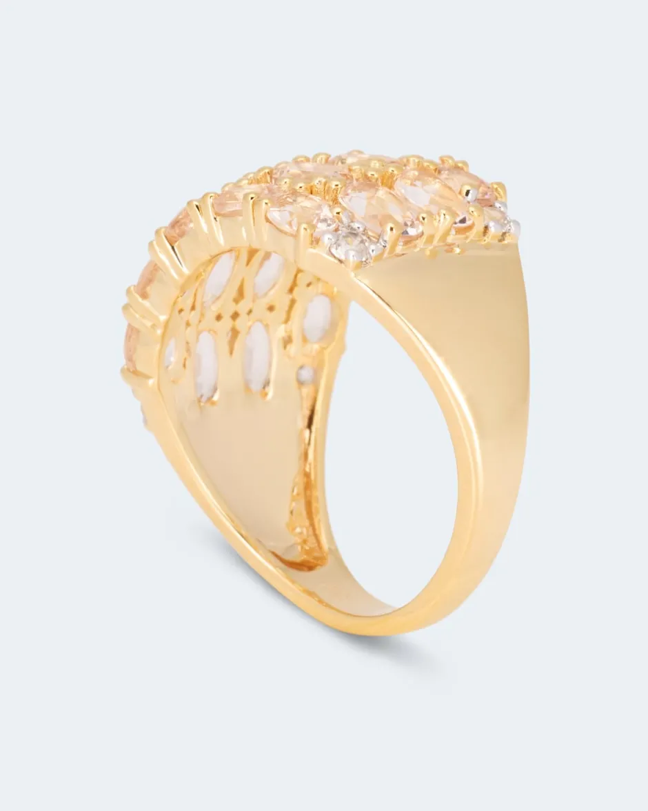 Hot Ring mit Morganit und Zirkon Ringe