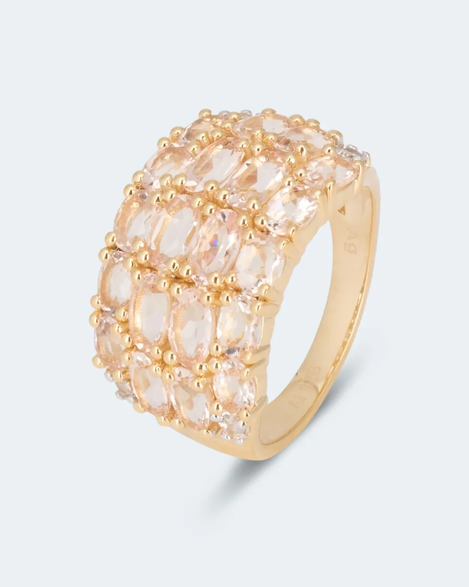 Hot Ring mit Morganit und Zirkon Ringe