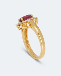 Discount Ring mit Sambia Rubin und Zirkon Ringe