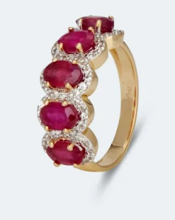 Hot Ring mit Sambia Rubin und Zirkon Ringe