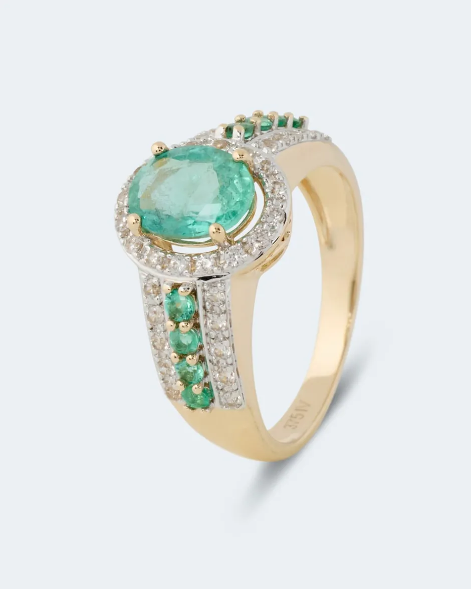Discount Ring mit Sambia Smaragd Ringe