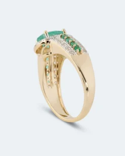 Discount Ring mit Sambia Smaragd Ringe