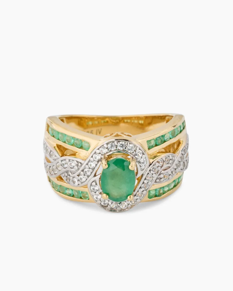 Online Ring mit Sambia Smaragd Ringe