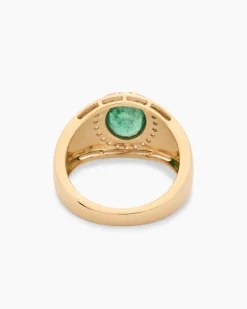 Outlet Ring mit Sambia Smaragd + Brillanten Ringe