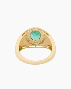 Hot Ring mit Sambia Smaragd + Brillanten Ringe