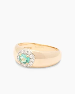 Sale Ring mit Sambia Smaragd und Zirkon Ringe